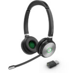 Yealink WH62 Portable Headset Wireless Head-band Calls/Music Black, Grey