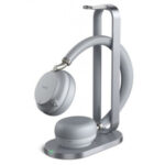 Yealink BH76 Headset Wireless Head-band Calls/Music USB Type-A Bluetooth Charging stand Light grey